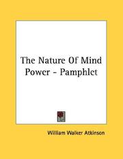 Cover of: The Nature Of Mind Power - Pamphlet