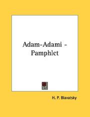 Cover of: Adam-Adami - Pamphlet