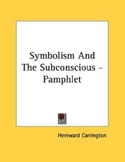 Cover of: Symbolism And The Subconscious - Pamphlet