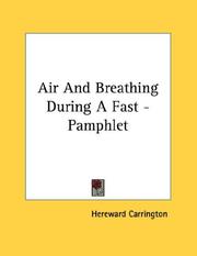 Cover of: Air And Breathing During A Fast - Pamphlet