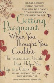 Cover of: Getting pregnant when you thought you couldn't by Helane S. Rosenberg