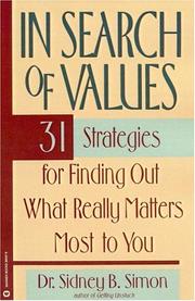 Cover of: In search of values by Sidney B. Simon