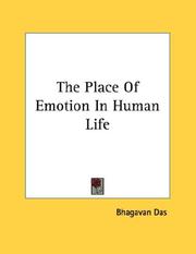 Cover of: The Place Of Emotion In Human Life