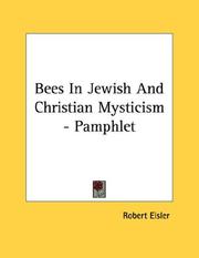 Cover of: Bees In Jewish And Christian Mysticism - Pamphlet