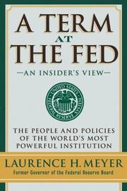 Cover of: A Term at the Fed: An Insider's View