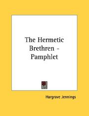 Cover of: The Hermetic Brethren - Pamphlet by Hargrave Jennings