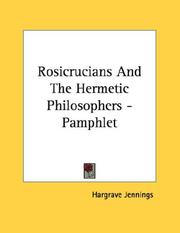 Cover of: Rosicrucians And The Hermetic Philosophers - Pamphlet