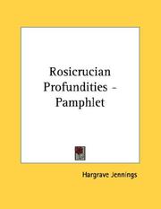 Cover of: Rosicrucian Profundities - Pamphlet by Hargrave Jennings