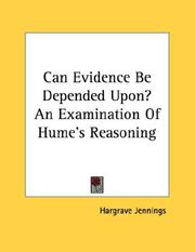 Cover of: Can Evidence Be Depended Upon? An Examination Of Hume's Reasoning