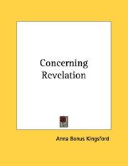 Cover of: Concerning Revelation
