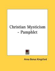 Cover of: Christian Mysticism - Pamphlet