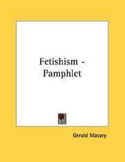 Cover of: Fetishism - Pamphlet