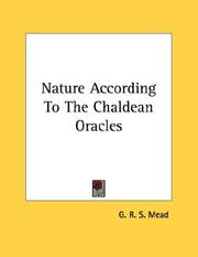 Cover of: Nature According To The Chaldean Oracles