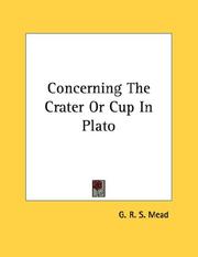 Cover of: Concerning The Crater Or Cup In Plato