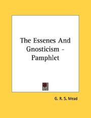 Cover of: The Essenes And Gnosticism - Pamphlet