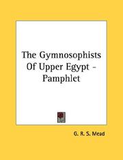 Cover of: The Gymnosophists Of Upper Egypt - Pamphlet