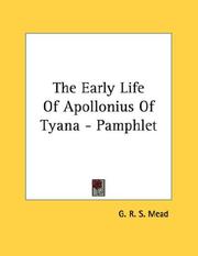 Cover of: The Early Life Of Apollonius Of Tyana - Pamphlet