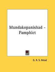 Cover of: Mundakopanishad - Pamphlet by G. R. S. Mead