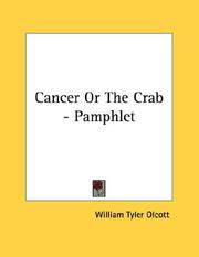 Cover of: Cancer Or The Crab - Pamphlet