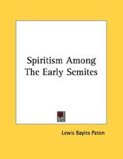 Cover of: Spiritism Among The Early Semites