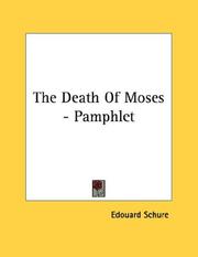 Cover of: The Death Of Moses - Pamphlet