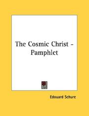 Cover of: The Cosmic Christ - Pamphlet