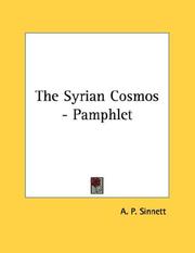 Cover of: The Syrian Cosmos - Pamphlet by Alfred Percy Sinnett