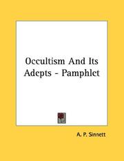 Cover of: Occultism And Its Adepts - Pamphlet