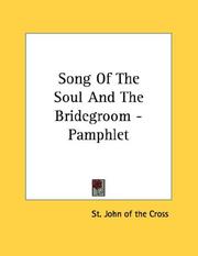 Cover of: Song Of The Soul And The Bridegroom - Pamphlet