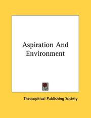 Cover of: Aspiration And Environment