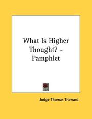 Cover of: What Is Higher Thought? - Pamphlet