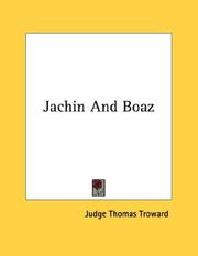 Cover of: Jachin And Boaz