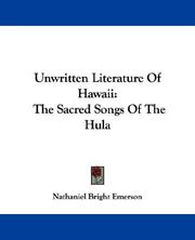 Cover of: Unwritten literature of Hawaii