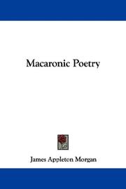 Cover of: Macaronic Poetry