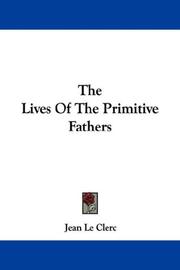 Cover of: The Lives Of The Primitive Fathers