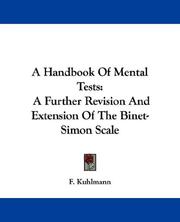 Cover of: A Handbook Of Mental Tests by F. Kuhlmann