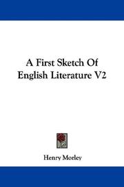 Cover of: A First Sketch Of English Literature V2