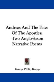 Cover of: Andreas And The Fates Of The Apostles: Two Anglo-Saxon Narrative Poems