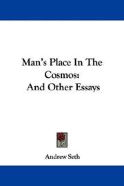 Cover of: Man's Place In The Cosmos by Andrew Seth