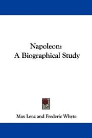 Cover of: Napoleon: A Biographical Study