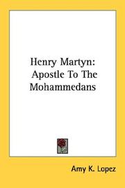 Cover of: Henry Martyn: Apostle To The Mohammedans