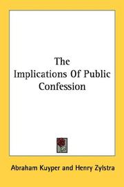 Cover of: The Implications Of Public Confession