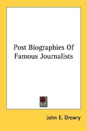 Cover of: Post Biographies Of Famous Journalists