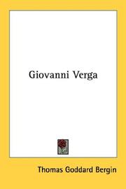 Giovanni Verga by Thomas Goddard Bergin