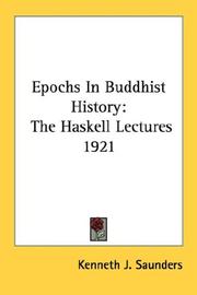 Cover of: Epochs In Buddhist History by Kenneth J. Saunders