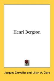 Cover of: Henri Bergson