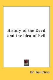 Cover of: History of the Devil and the Idea of Evil