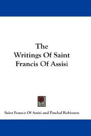 Cover of: The Writings Of Saint Francis Of Assisi