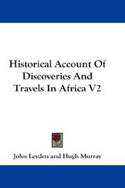 Cover of: Historical Account Of Discoveries And Travels In Africa V2
