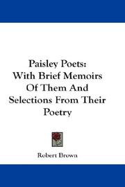 Cover of: Paisley Poets: With Brief Memoirs Of Them And Selections From Their Poetry